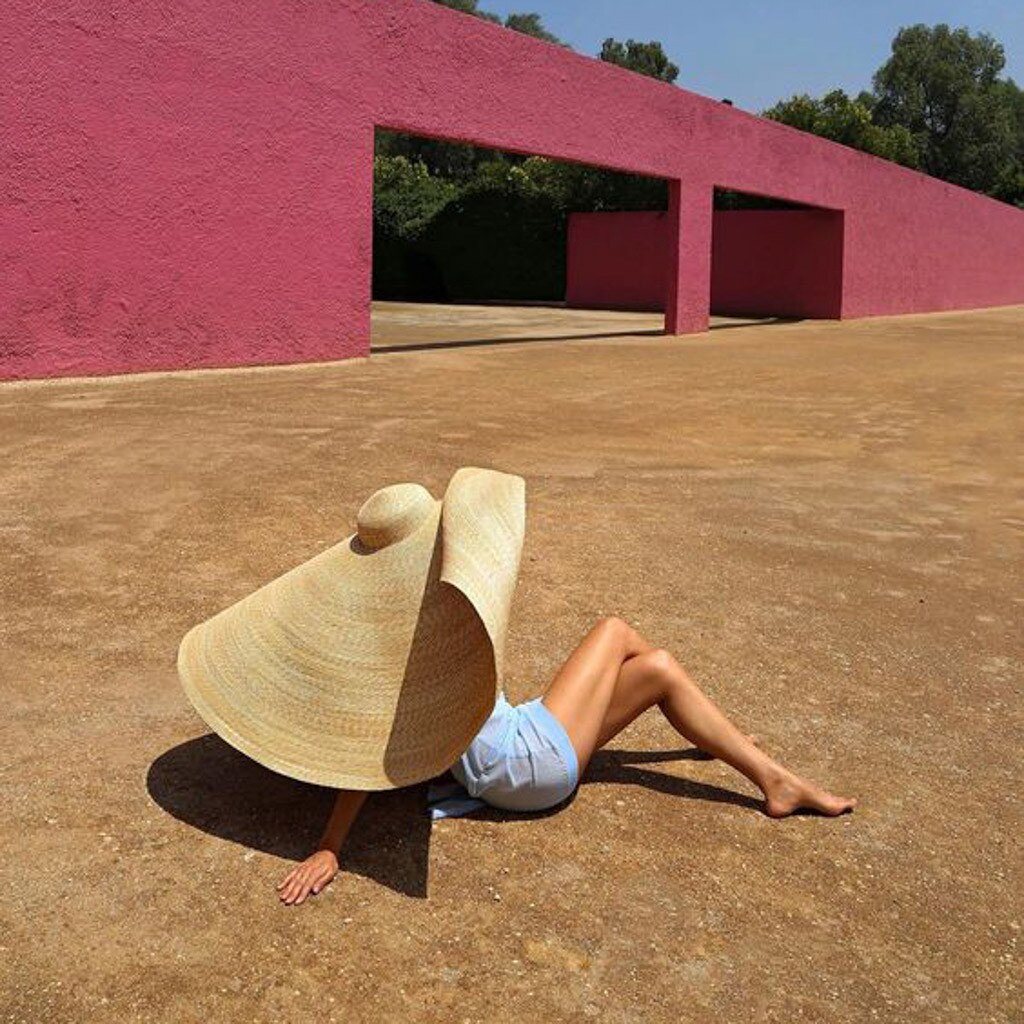 Large Sun Hat Beach Anti-UV Sun Protection Foldable Straw Cap Cover Mesh Breathable