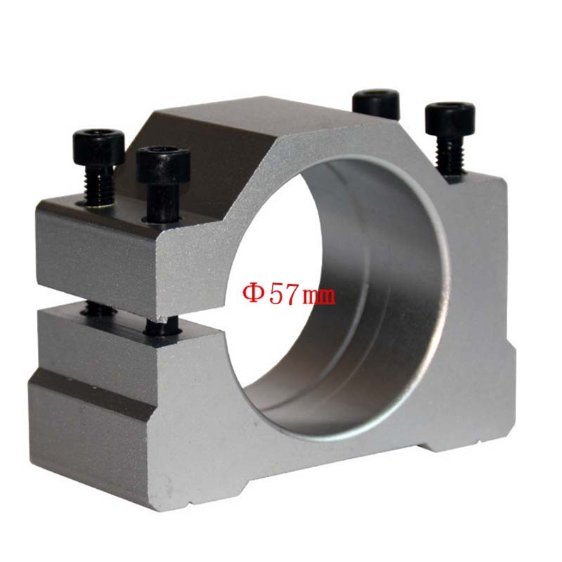 1PCS Spindle motor brackets 57mm clamp for 500w milling machine spindle clamp 57mm aluminum spindle