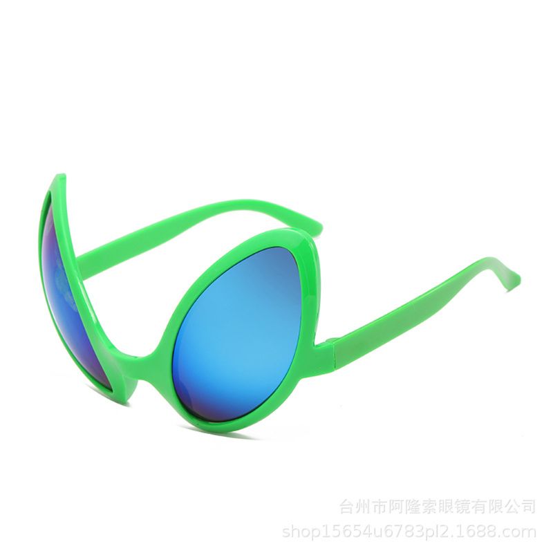 Sjove aliens kostume briller regnbue linser og solbriller halloween fest rekvisitter  f3md