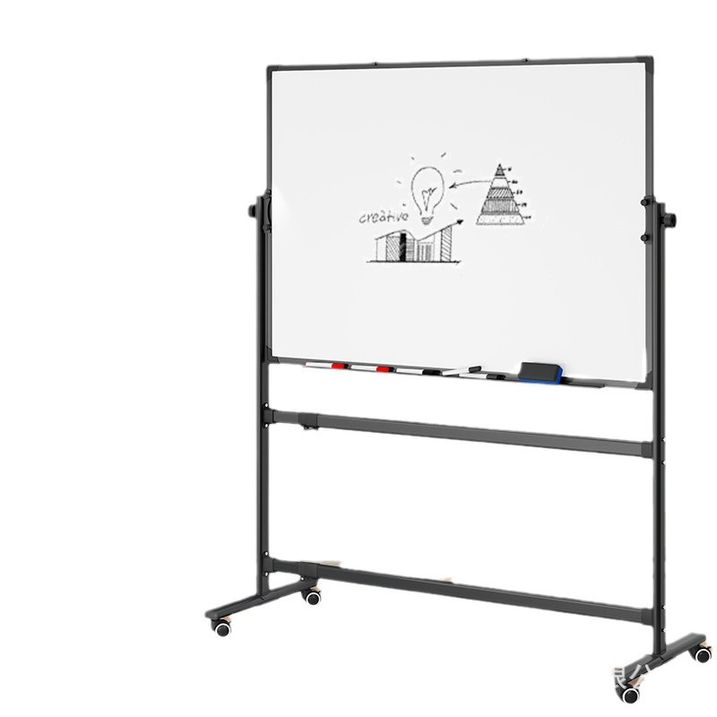 Justerbar whiteboard skrivebrettbrakett mobil slettbar tavle husholdningsvertikal dobbeltsidig magnetisk skrivebrett