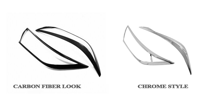Bil eksteriør front lykt lys deksel trim for toyota rav 4 abs krom trim