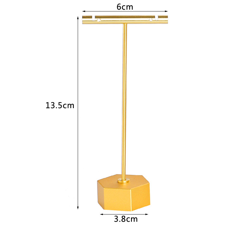 Stojak Ekspozycyjny na Kolczyki Biżuterię Wieszak Metalowy Wieża Organizer na Kolczyki Sztyfty Półka robić Przechowywania: Beżowy