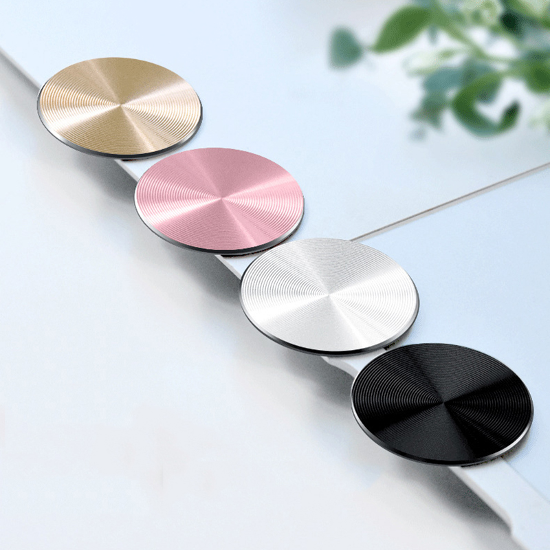 Adhesivo para iphone, placa de Metal, disco, hoja de hierro, soporte magnético para teléfono móvil, accesorios para coche, soporte magnético para teléfono, novedad de