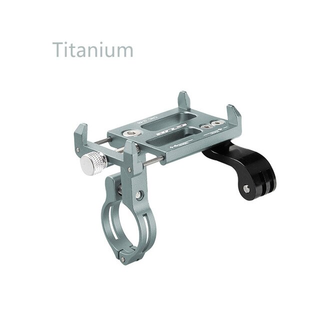 GUB Veelzijdige Aluminium Fiets Motorfiets GPS Telefoon Licht Mount Houder Voor 3.5-7.2 inch Telefoon Beugel Ondersteuning Bike Sport camera: Titanium