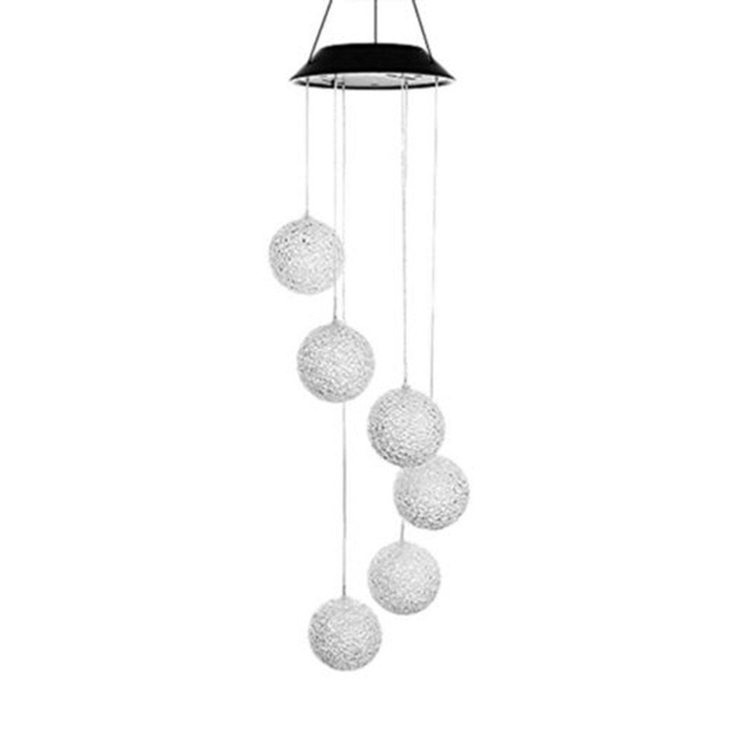 Soldriven vindklocka ljus led trädgård hängande spinner lampa färg ändras: Default Title