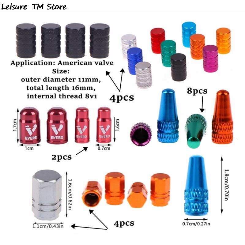 Valve Cap Bike Aluminium Alloy Valve For Bicycles Caps Tire Dust Cover