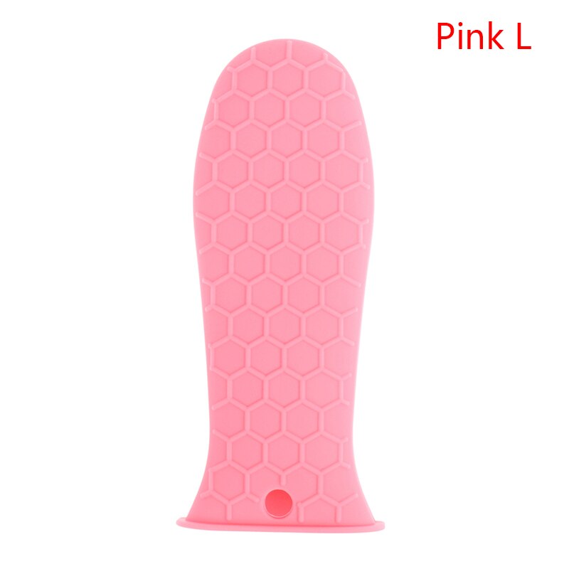 1Pcs Siliconen Handvat Pannenlap Voor Gietijzeren Koekenpannen Pannen Grip Mouw Cover Potten Pannen Handvat Onderdelen: Donkergrijs