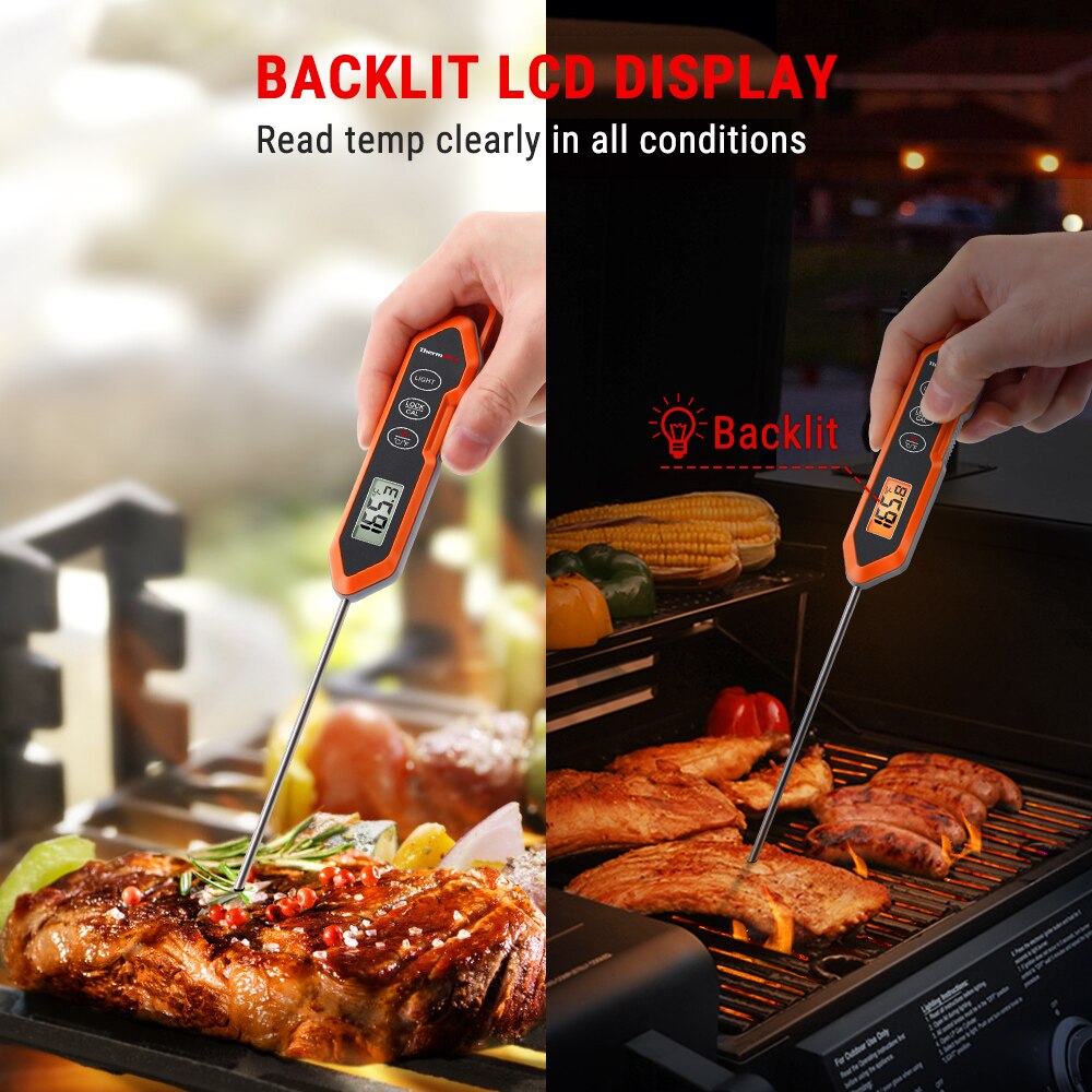 ThermoPro TP15H Digital Instant Read KItchen Cooking Thermometer BBQ Meat Thermometer Waterproof Oven Grill Thermometer