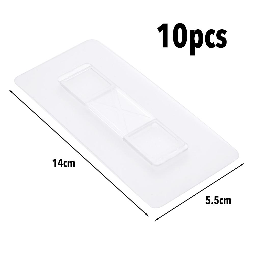 10 Uds sin hoja adhesiva hebilla pasta de golpe libre sin parche hebilla Rack lavable de cinta para uso en el hogar: 5.5CMx14CM