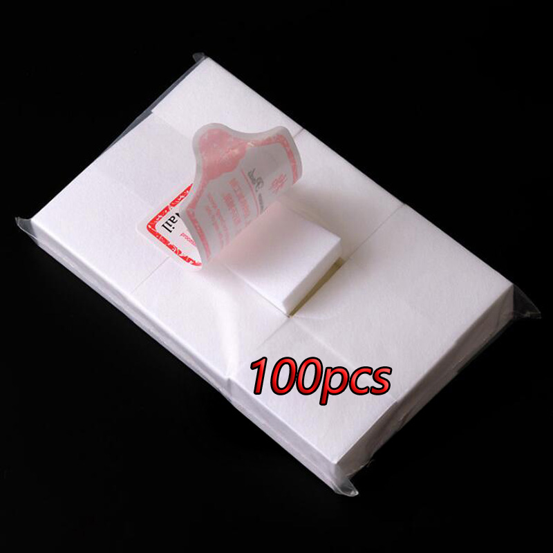 Almohadillas de algodón para uñas, toallitas limpiadoras de esmalte de Gel, manicura y pedicura, sin pelusa, 100/500/1000 piezas: Blanco