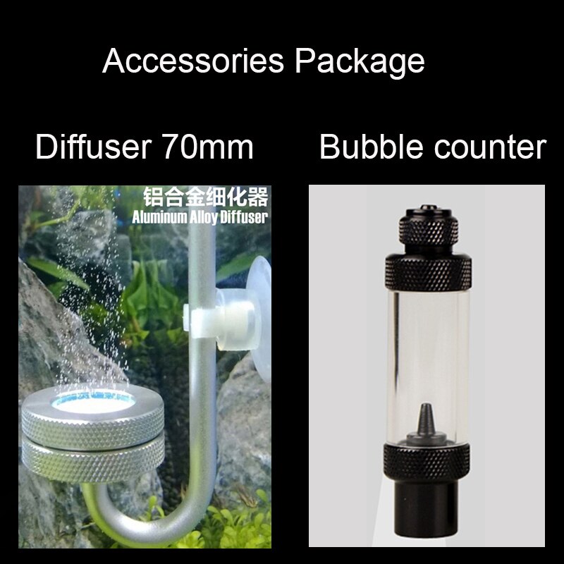 Akvarium  co2 regulatorsystem sett  co2 diffusorgenerator med ventilboble forstøver solenoid fisketank karbondioksid til planter: Reservedelerb