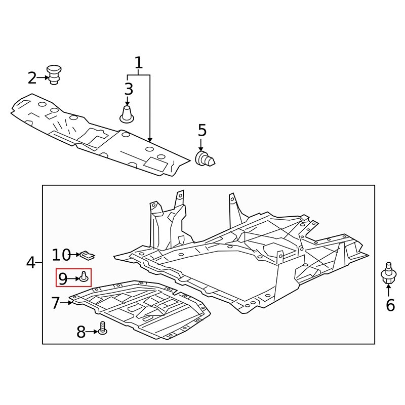 Engine Cover Lower Pin Screw Access Cover Pin Set ... – Grandado