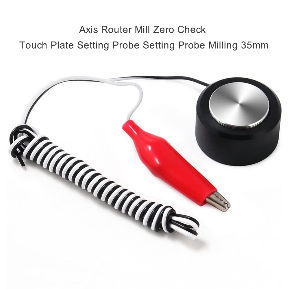 CNC Engraving Machine Tools Mach3 Tool CNC Z Axis Router Mill Zero Check Touch Plate Setting Probe Setting Probe Milling 35mm