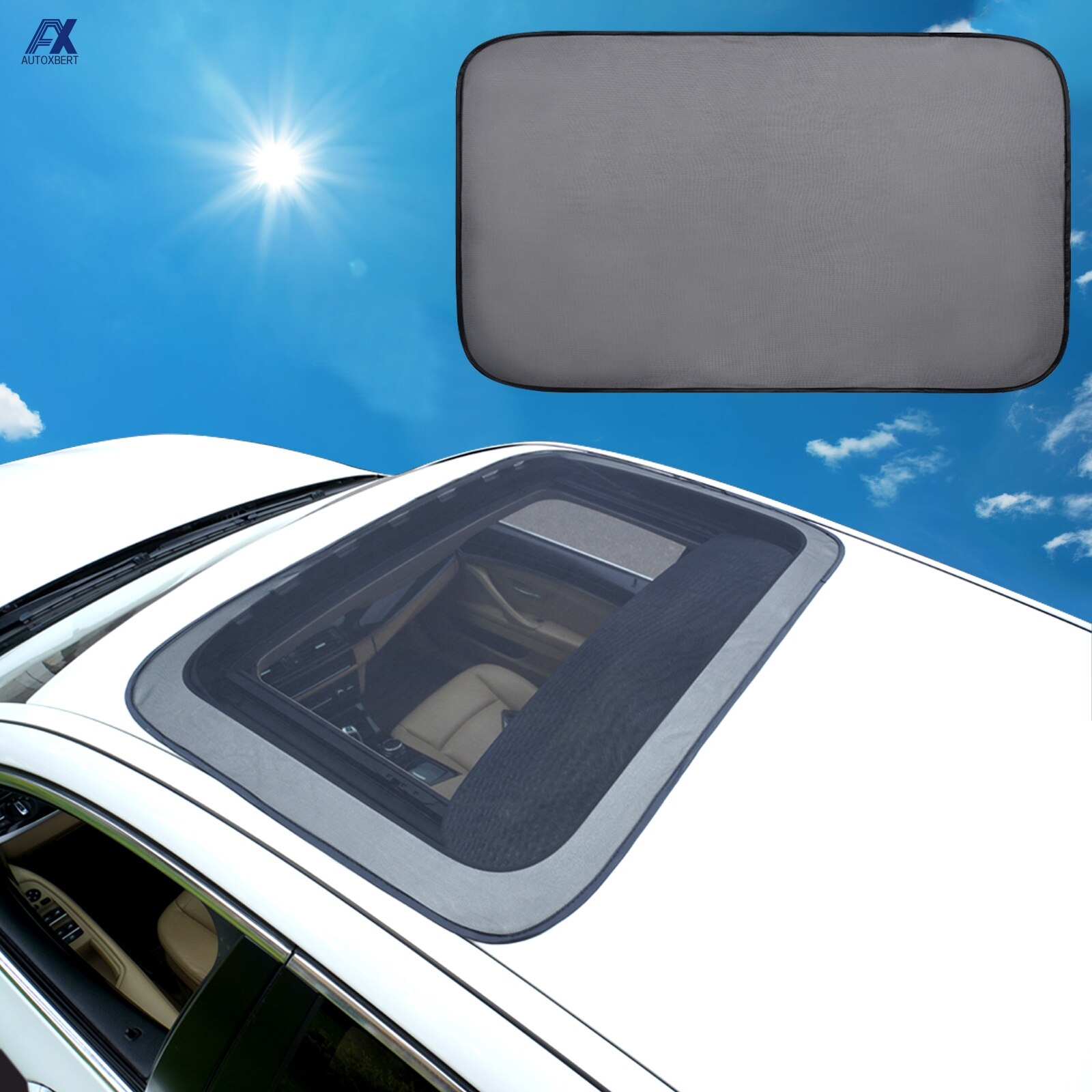 Magnetic Moonroof Sunroof Sun Shade Mesh Car Roof Awnings Cover Camping Kept The Bugs Out Screen Anti-Mosquito Trips SUV Tent