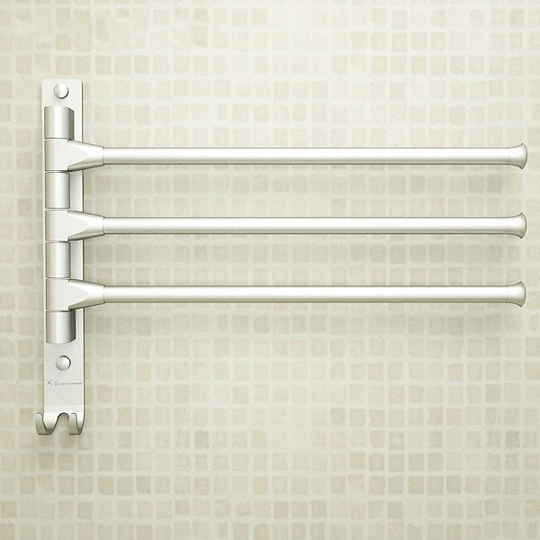 Europese stijl badkamer verwijderbare handdoekenrek ruimte aluminium wandcloset handdoek houder 4/3/2/arm badkamer handdoek haak: 3 arms