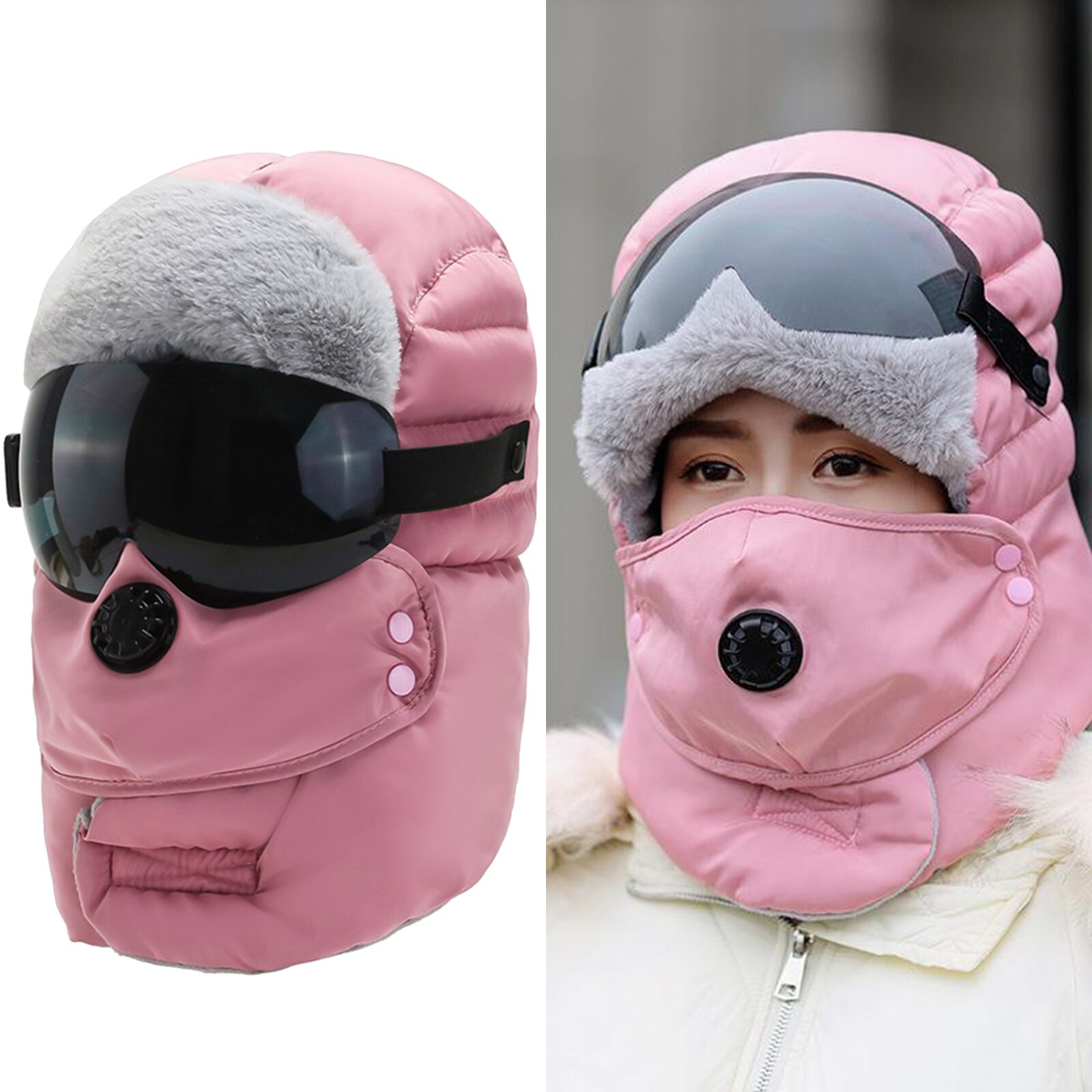 Unisex Balaclava Winter Warm Hat Trapper Cap Face Eye Protection Windproof