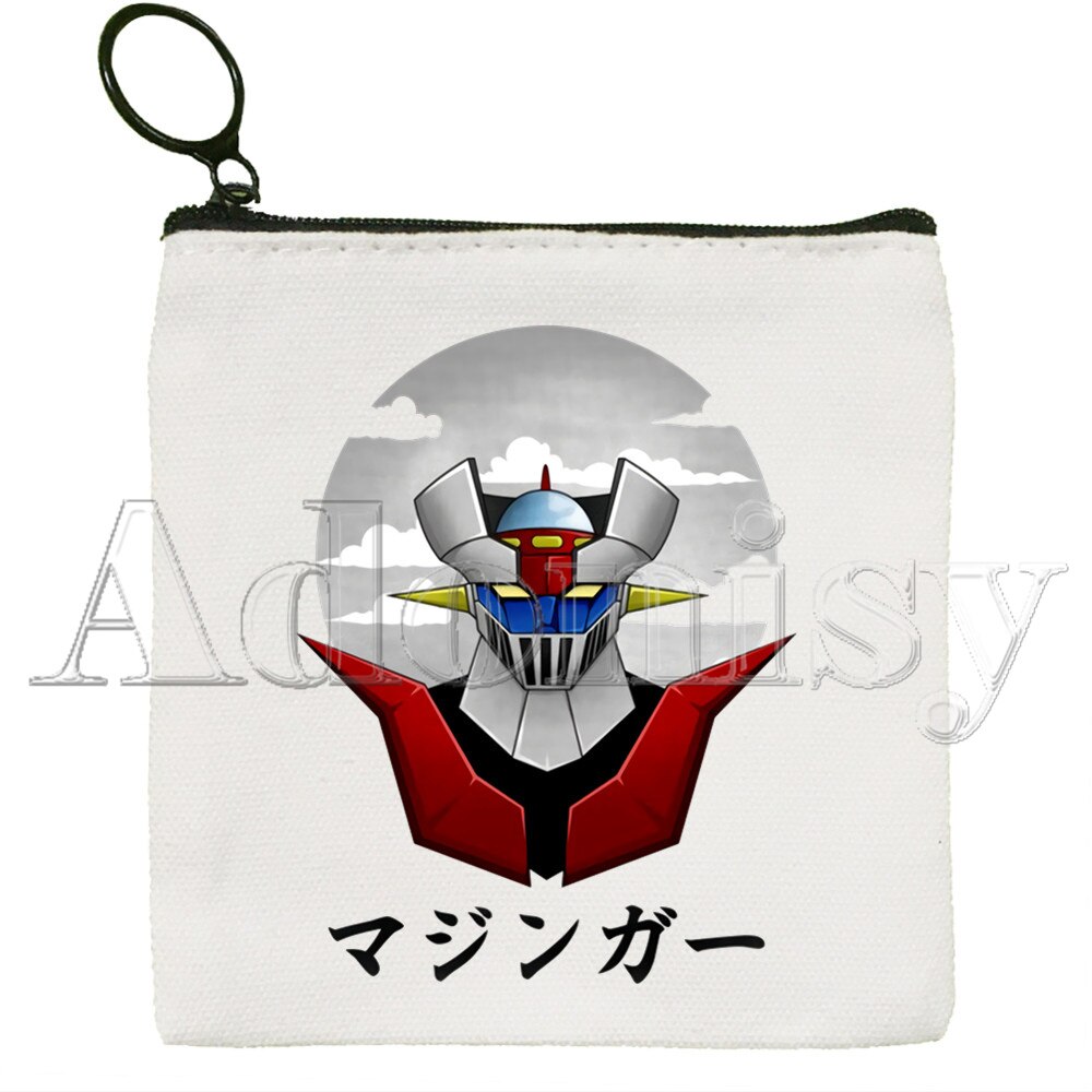 Mazinger Z Canvas Coin Purse Coin Purse Collection Canvas Bag Small Wallet Zipper Key Bag Hand: R