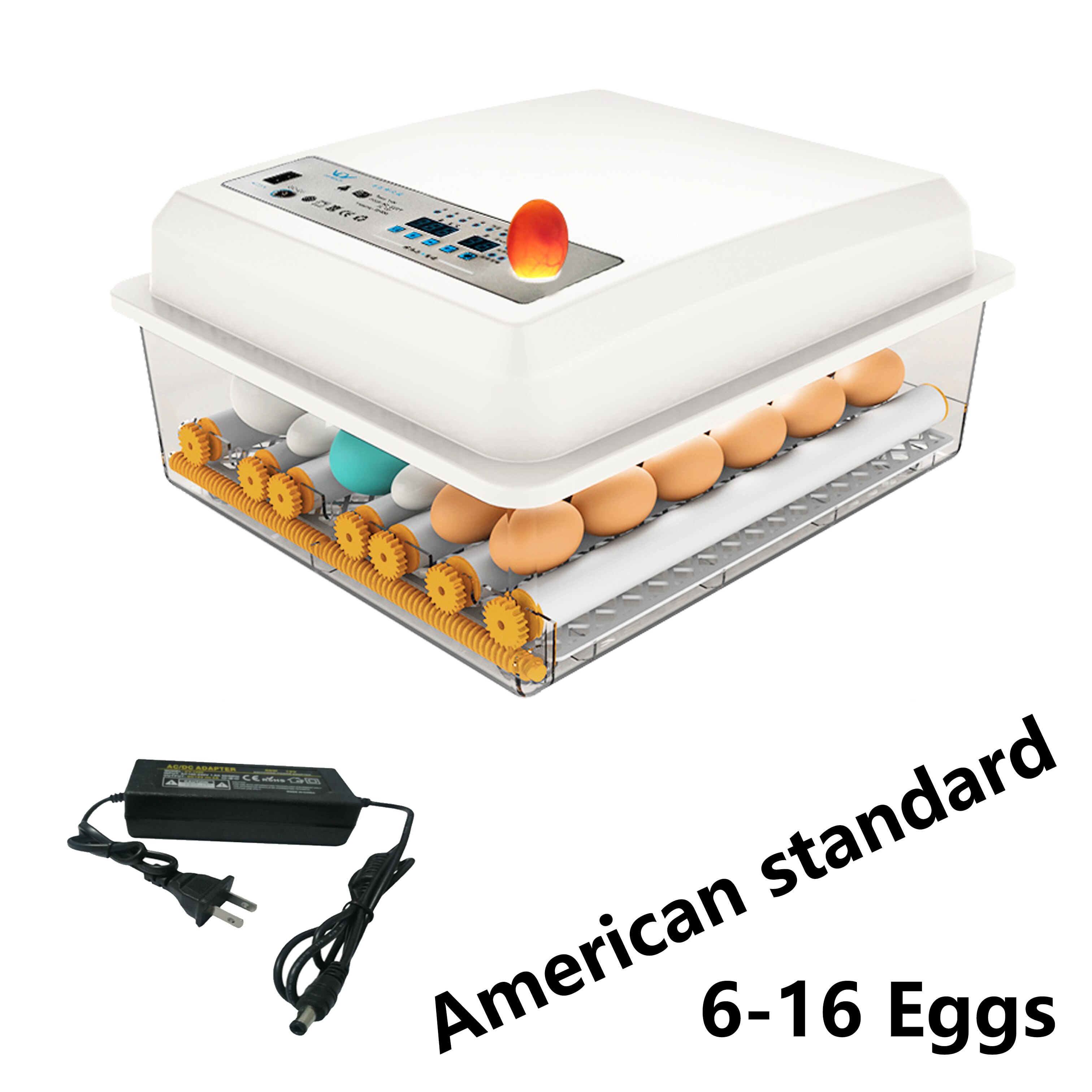 Egg incubator automatic 110V brooder egg incubator fully automatic egg incubator fully automatic commercial hatching machine: American standanrd / 220V