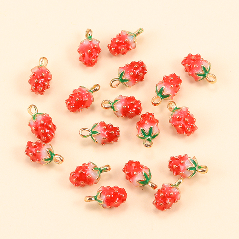 10 Stuks Emaille Legering Chili Charme Voor Schattige Oorbellen Rode Peper Hanger Ketting Vrouwen Sieraden Maken Benodigdheden Diy Ornamenten: Antique Gold Plated