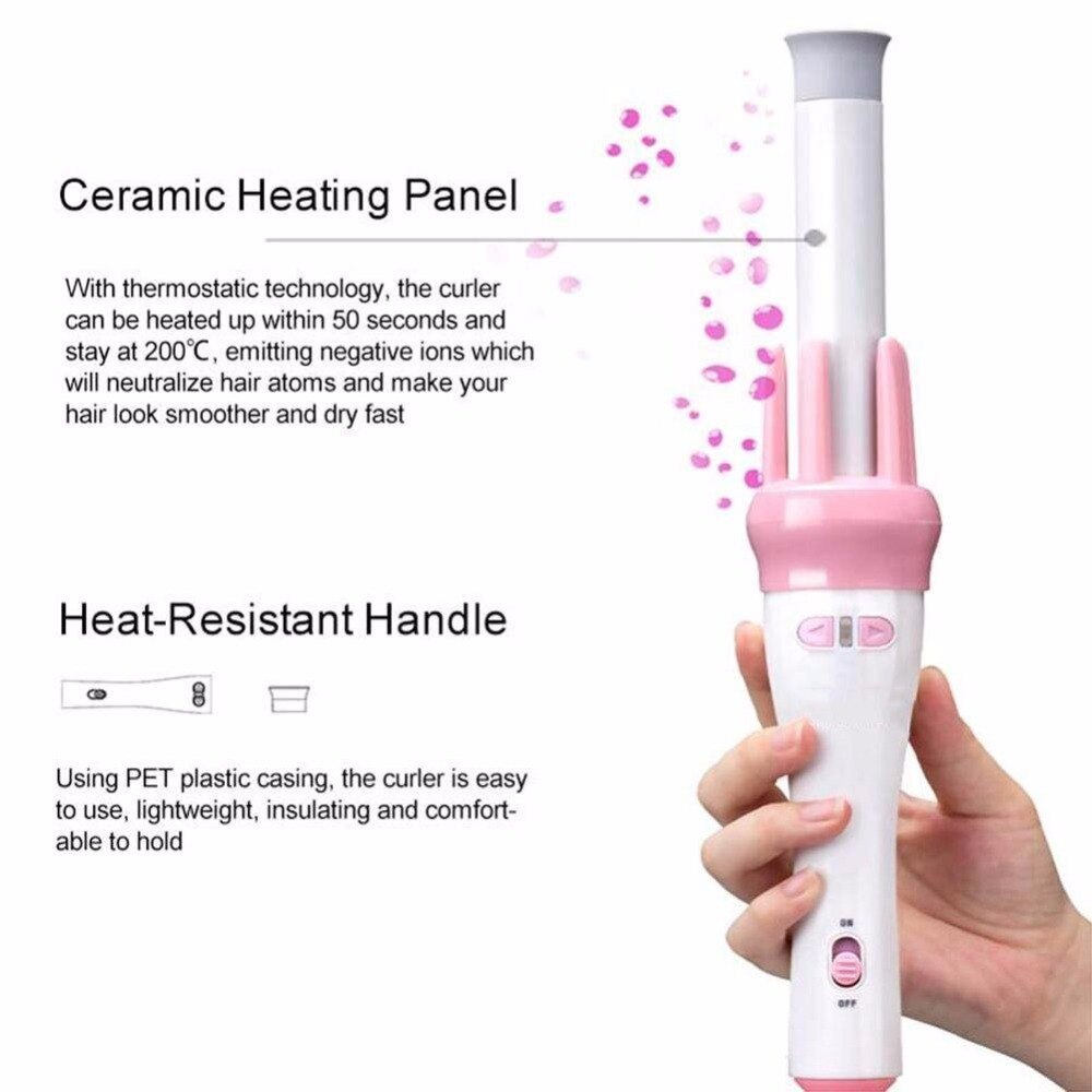 Ceramic Instawave Automatic Hair Curler Irons Auto Hair Curling Wand Iron Magic Hair Styling Tools Rotating Roller