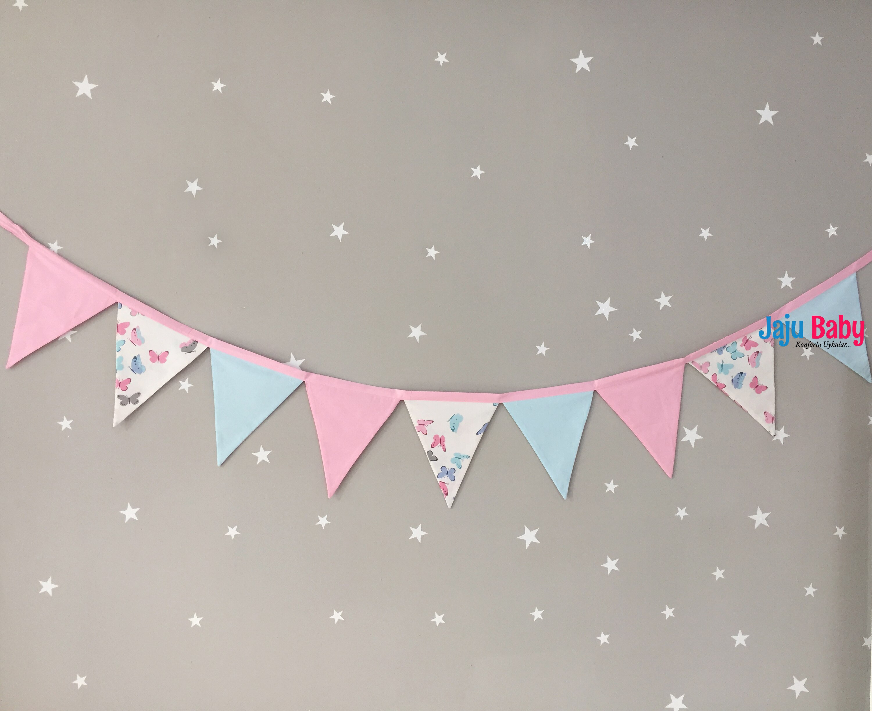 Jaju Baby Kidimoon Roze Vlinder Baby/Kinderen Streamer