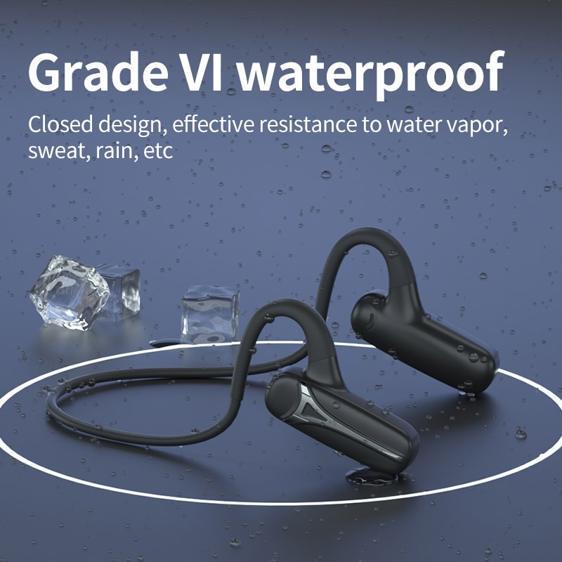 Bluetooth  v5.0 oordopjes draadloze hoofdtelefoons ruisonderdrukking waterdichte sportheadsets met microfoon oordopjes pk beengeleiding