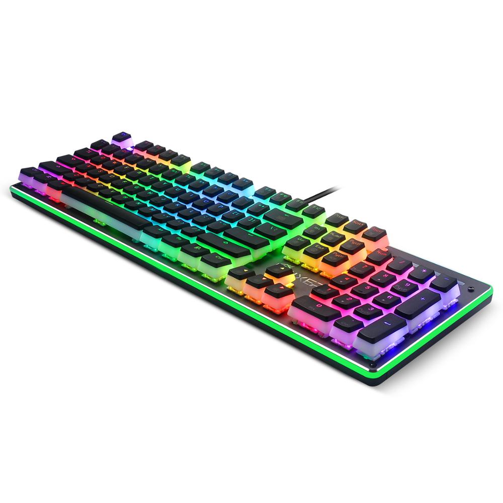 Rgb 104 Keycap Pbt Double Shot Pudding 2 Lagen Doorschijnende Backlit Keycaps Voor Mechanische Gaming Toetsenbord Mx Schakelaars