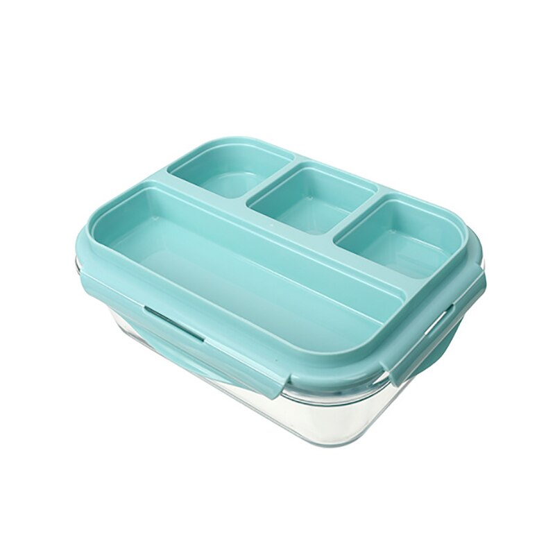 ONEUP Lunch Box For Kids Glass Microwave Bento Box Food Container With Compartment Storage School Leakproof Kitchen Comida