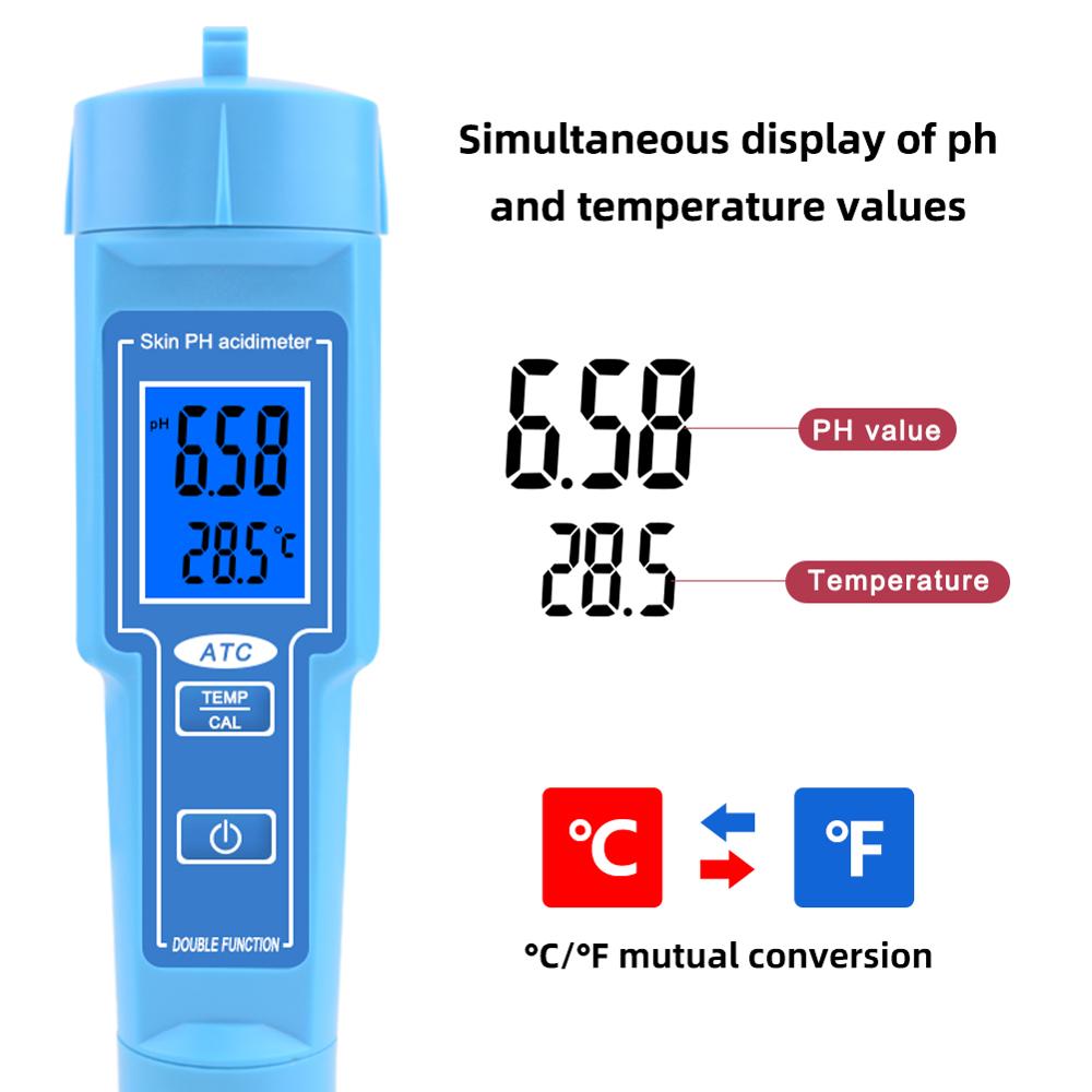 yieryi Automatic Calibrating ph Meter For Tapered Loose Soil Hydroponics Replaceable Probe For Cheese, lab, drinking water