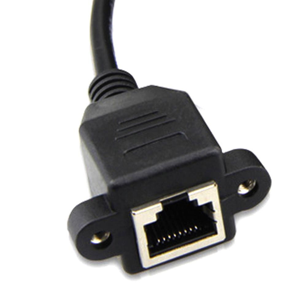 Alta cantidad 30cm 60cm montaje de red macho a hembra tornillo Panel de Ethernet RJ45 Cable de extensión LAN