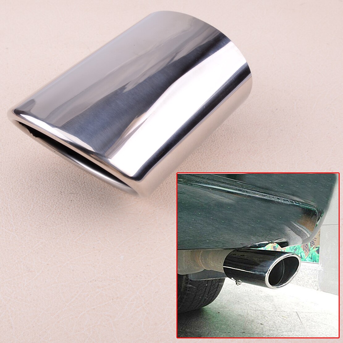 Tubo de escape trasero de acero inoxidable plateado para Toyota Land Cruiser Prado FJ120 2007 2006-2003