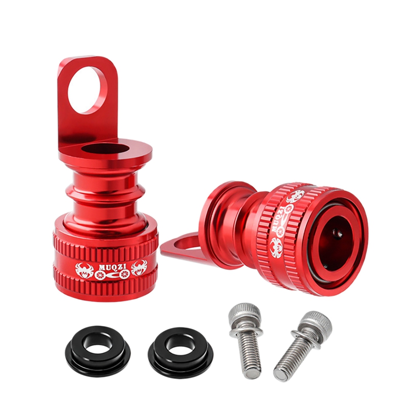 MUQZI Folding Bike Pedal Quick Release Buckle Bicycle Quick Release Pedal Holder Head Mounting Seat Modification: Red