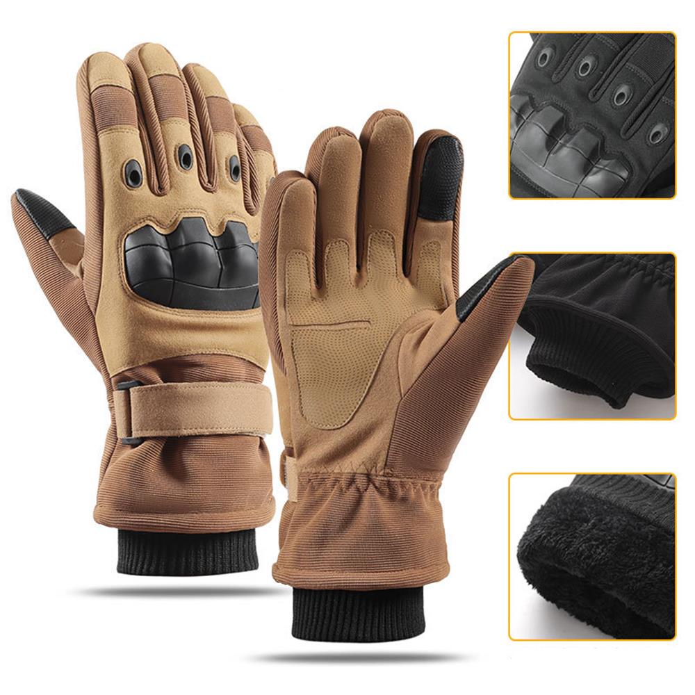 Winter Motorrad Handschuhe Winddicht Guantes Moto Herren Motorrad Reithandschuhe Touchscreen Moto Moto-Cross Handschuhe Schwarz: Gelb / M