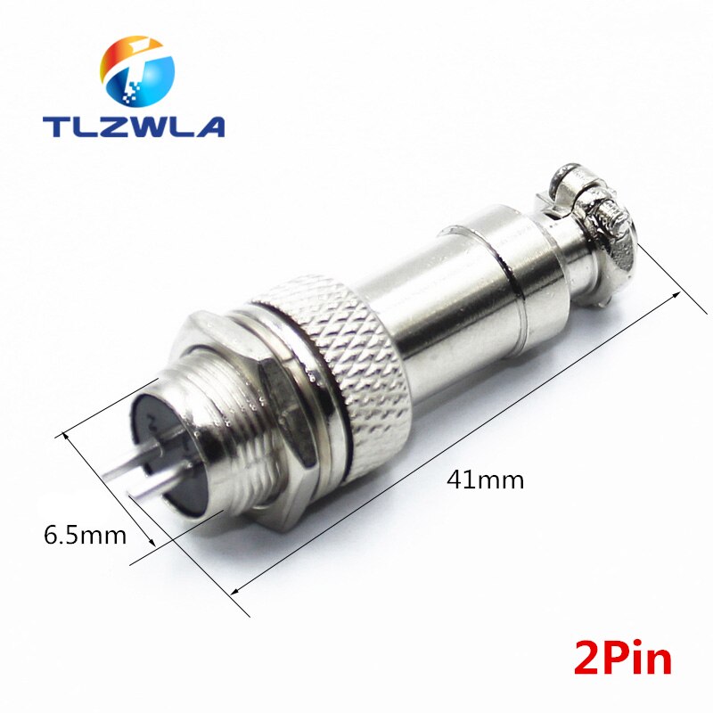 1set GX12 2/3/4/5/6/7 Pin Male + Female 12mm L88-93 Circular Aviation Socket Plug Wire Panel Connector with Plastic Cap Lid: GX12 2Pin