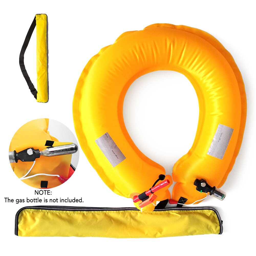 Leven Beltcife Boei Riem Met Reflecterende Tapes Voor Boarding Kajakken Vissen Cirkel Strand Zee Party: Yellow  Manual
