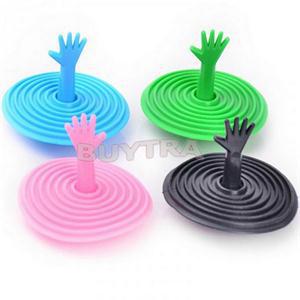 1Pcs Mooie Handvorm Wastafel Plug Water Stekker Rubber Zinken Bad Stop Kleur Willekeurige