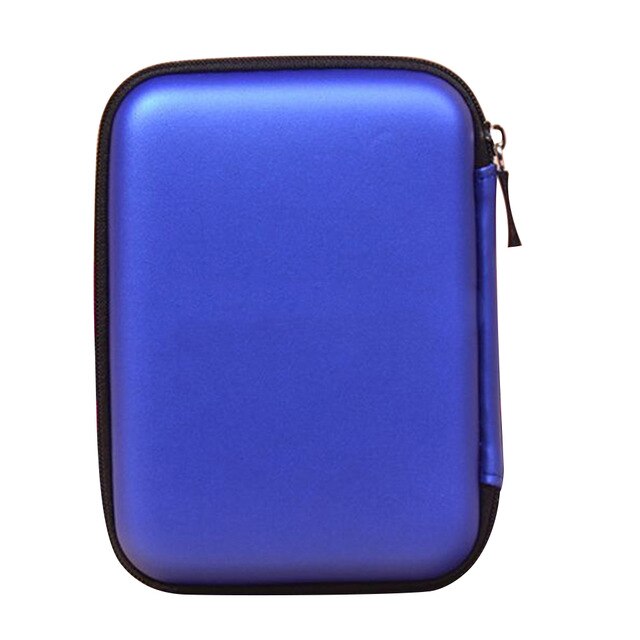 UTHAI T27 2.5" HDD Bag External USB Hard Drive Disk Storage Bag Carry Usb Cable Case Cover For PC Laptop Hard Disk Box: T27-blue