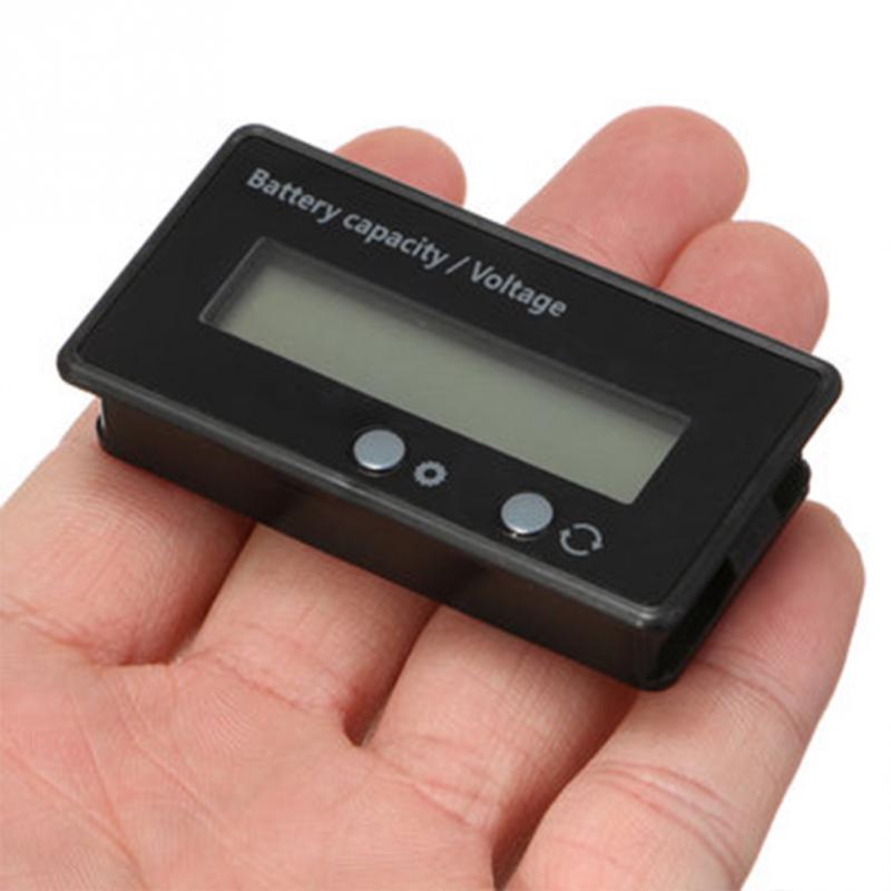Gauge Buttons Voltage Meter Lithium Car Lead Acid Battery Backlit Universal Battery Capacity LCD Display Monitor Backlit Display