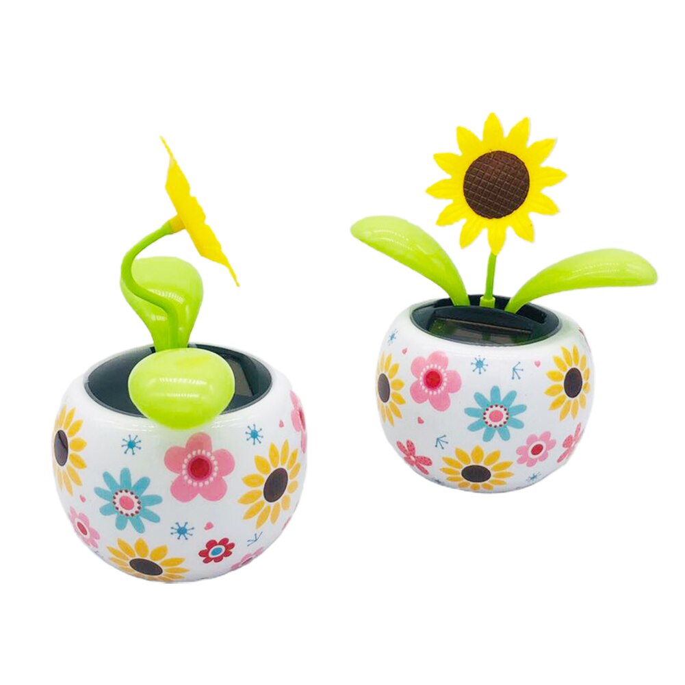 Solar Powered Dancing Flower Toy Office Desk Car Decor Funny Electric Toys For Kids Christmas