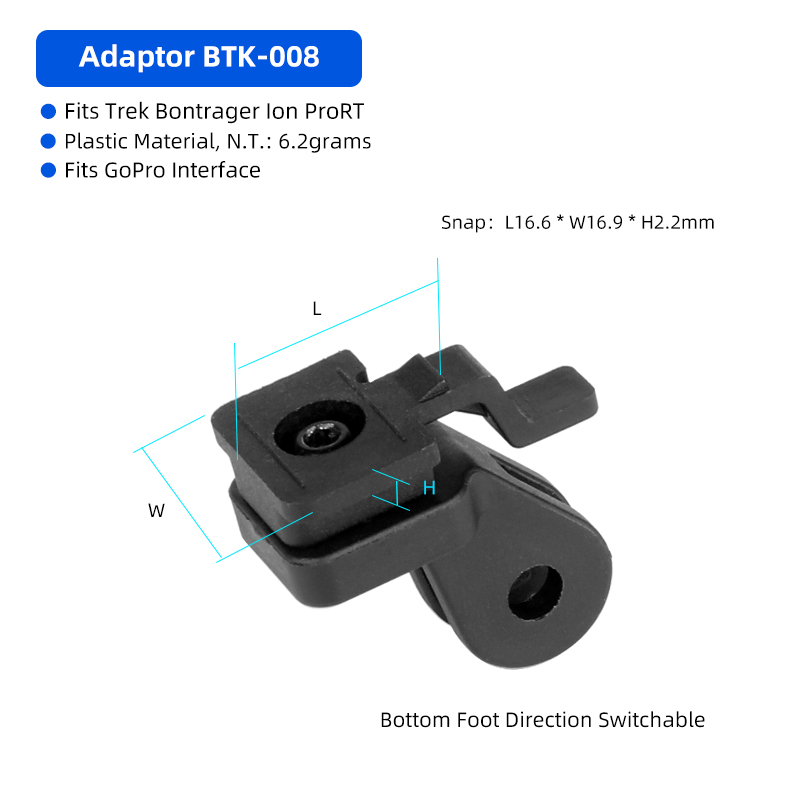 Adaptor for Trek Bontrager Ion Prort Fits GoPro Adaption Bicycle Headlight Stand Handlebar Stem Fork Helmet Saddle Mount: WHITE