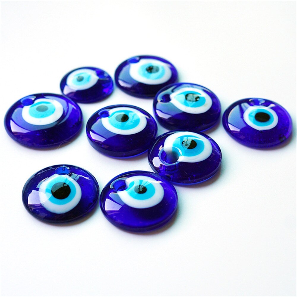 1Pc Handgemaakte Turkse Blauwe Ogen Kralen Sieraden Accessoires Devil 'S Eye Glas Hanger Wandkleden 5Cm 6cm