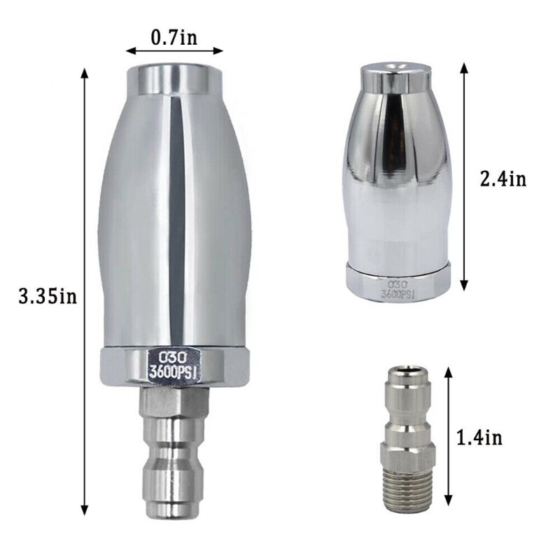 Pressure Washer Tip Turbo Nozzle 3600PSI 1/4 Inch Quick Connect Cleaning Universal for Cold Water Pressure R7UB