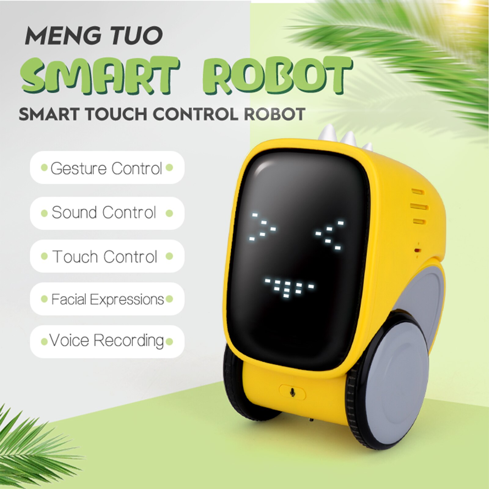 Intelligent Smart Talking Robot with Facial Expression Voice Recording Touch Sensor Gesture Control Robotics Toys Christmas
