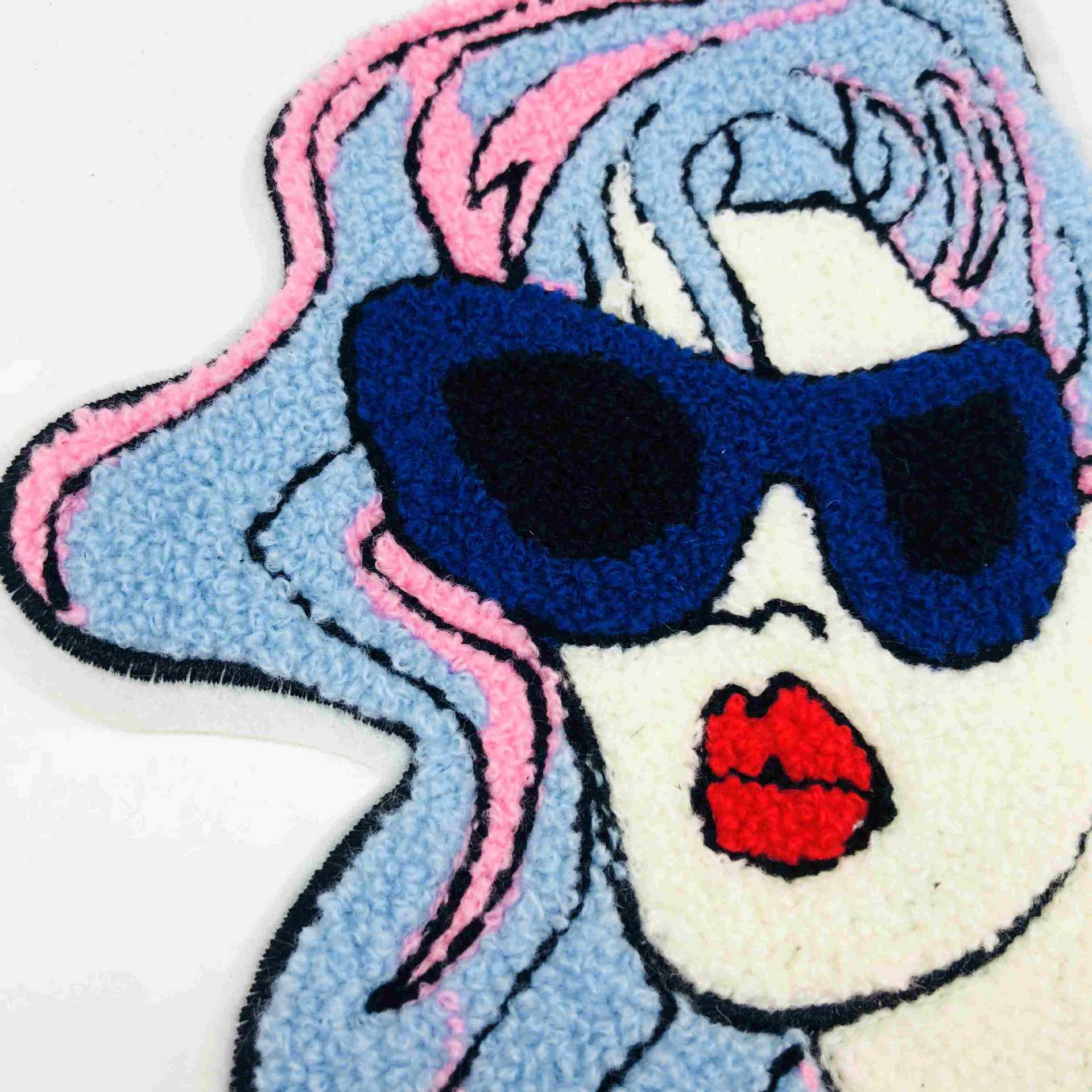 Cartoon Meisje Handdoek Borduren Patch Mode Kleding Patch Patch Patch Kledingstuk Accessoire Kleding Patch