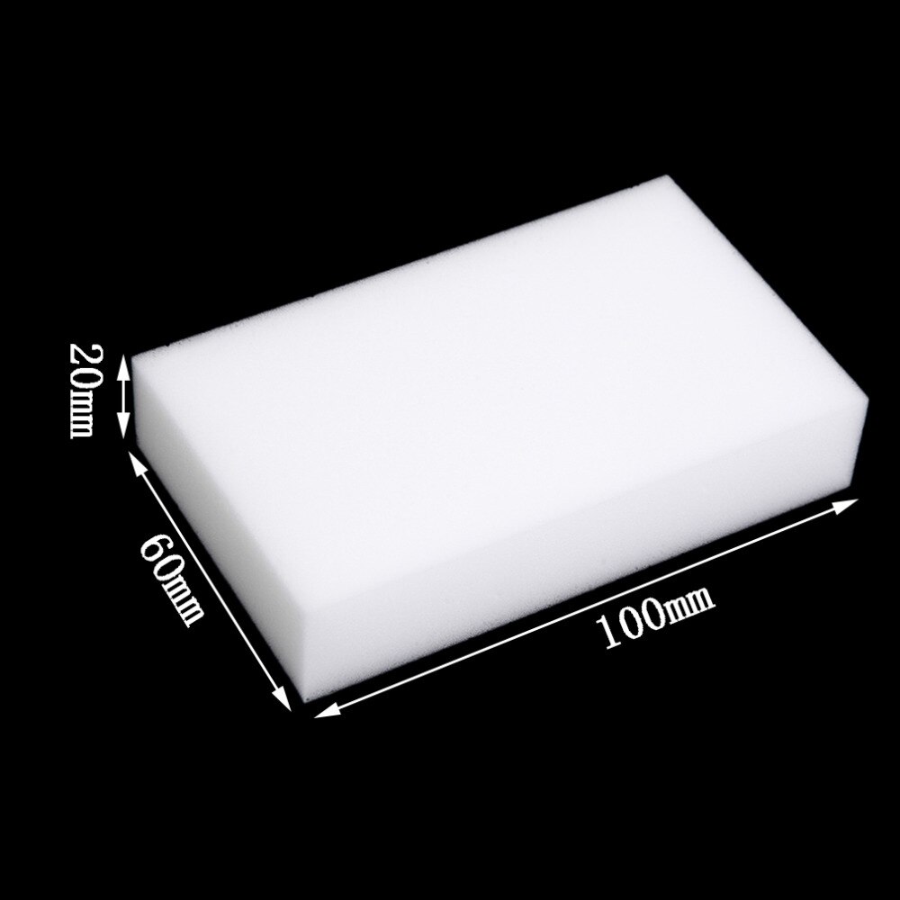100Pcs/lot White Magic Sponge Cleaner Eraser Multi-functional Cleaner Melamine Sponge for Kitchen Bathroom Cleaning 100x60x15mm