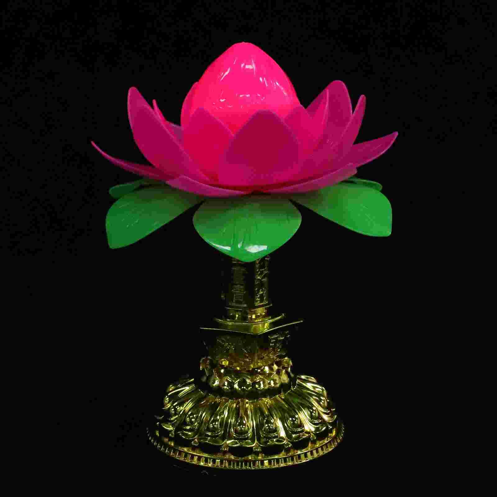 Chic Led Night Lamp Lotus Vormige Nachtlampje Thuis Tempel Decoratieve Lamp
