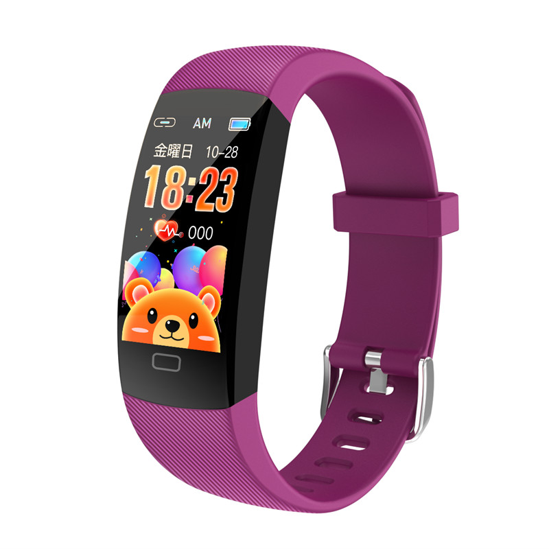 Pulsera inteligente F64T, dispositivo resistente al agua IP68, con monitor de temperatura corporal, frecuencia cardíaca, presión arterial y oxígeno, novedad de 2022: purple