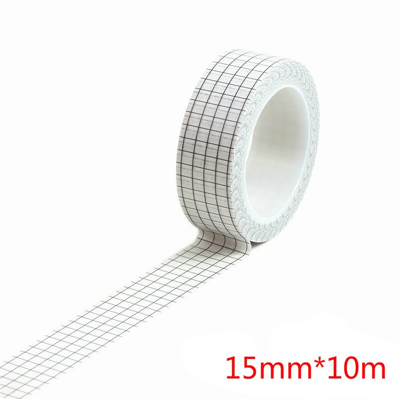 Grid Washi Tape Leuke Decoratieve Plakband Effen Kleur Afplakband Voor Stickers Scrapbooking Diy Briefpapier Tape: 533