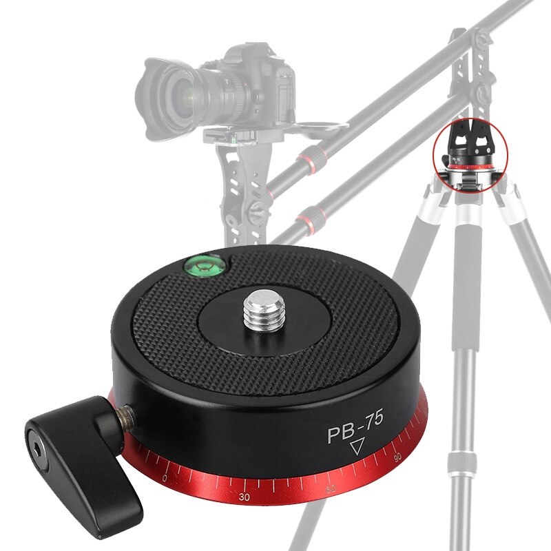 Aluminum Alloy Horizontal Rotating Head 360 Degree Panoramic Photography Head Tripod Accessories Maximum Load 6-10 Kg