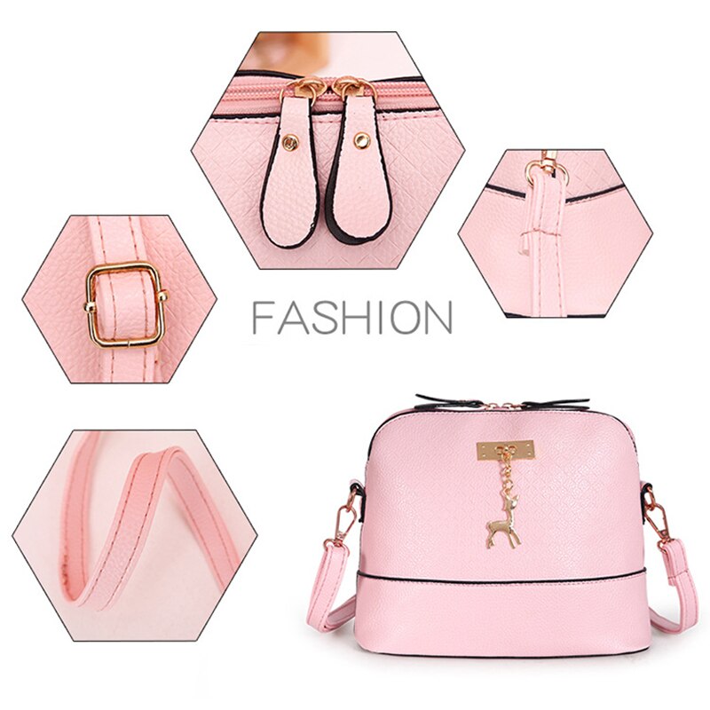 Women Messenger Bags Mini Bag With Deer Toy Shell Shape Bag Women Shoulder Bags Handbag